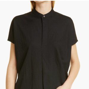 Club Monaco Jandina Band Collar Popover Shirt